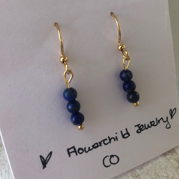 ⭐️HP⭐️ Handmade ❤️Lapis Lazuli Earrings - Picture 3 of 3